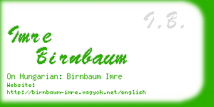 imre birnbaum business card